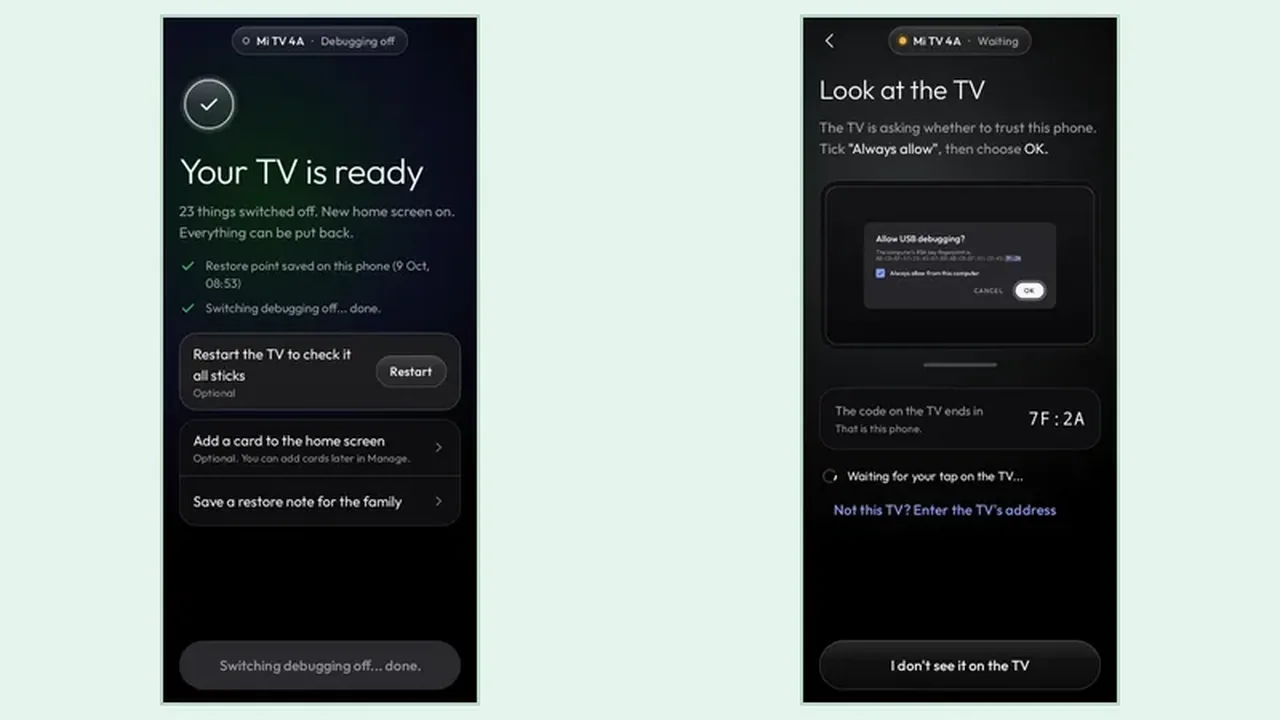 Clean Your TV analyse step: 22 things found to switch off, grouped by type