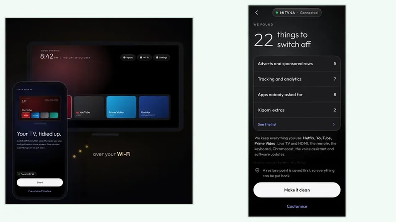Clean Your TV voice search and casting after a clean